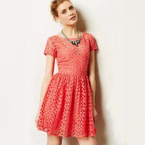 Anthropologie Stitched Blossom Dress Size 2